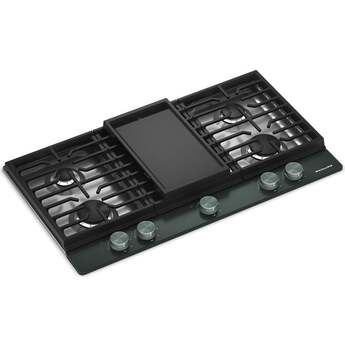 KitchenAid 36 in. Gas Cooktop with 5 Burners and Integrated Wok Grate: Juniper — thumbnail 20