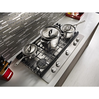 Kitchen Aid KitchenAid 30" Stainless Steel Sealed Burner Natural Gas Cooktop with Backlit Kn — thumbnail 15