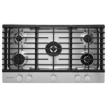 Kitchen Aid KitchenAid 36" Stainless Steel Sealed Burner Natural Gas Cooktop with Backlit Kn