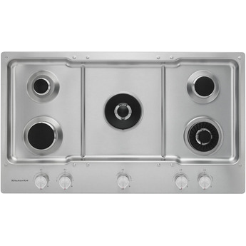 Kitchen Aid KitchenAid 36" Stainless Steel Sealed Burner Natural Gas Cooktop with Backlit Kn — thumbnail 3