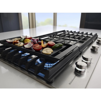 Kitchen Aid KitchenAid 36" Stainless Steel Sealed Burner Natural Gas Cooktop with Backlit Kn — thumbnail 9