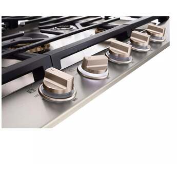 LG Studio CBGS3628N 36" Gas Cooktop, Red LED Knob Accents, 19,000 BTU UltraHeat center Stainless Steel — thumbnail 6