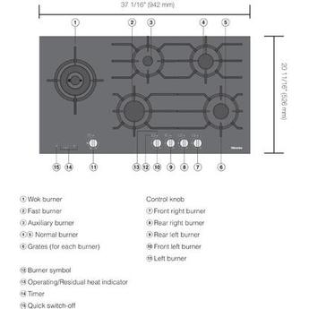 Miele KM3054G 37 Inch Gas Sealed Burner Cooktop — thumbnail 7