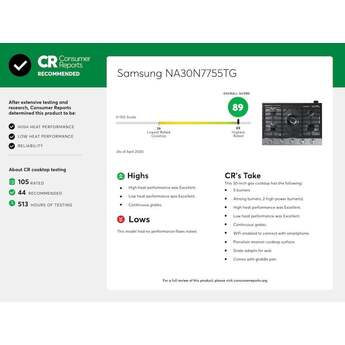Samsung NA30N7755TS 30 Inch Gas Sealed Burner Cooktop — thumbnail 13