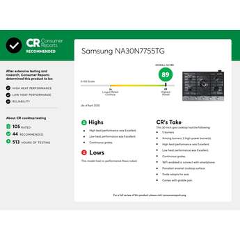 Samsung NA30N7755TS 30 Inch Gas Sealed Burner Cooktop — thumbnail 16