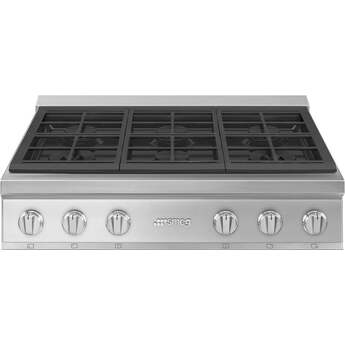 Smeg RTU366GX Portofino Series 36 Inch Gas Sealed Burner Rangetop