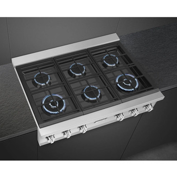 Smeg RTU366GX Portofino Series 36 Inch Gas Sealed Burner Rangetop — thumbnail 2