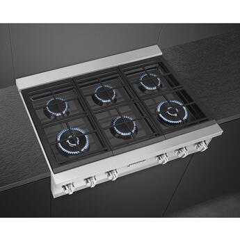 Smeg RTU366GX Portofino Series 36 Inch Gas Sealed Burner Rangetop — thumbnail 8