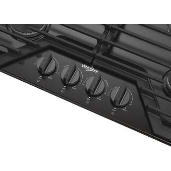Whirlpool WCGK5030PV 30 Inch Gas Cooktop, 4 Burner: Black Stainless Black Stainless — thumbnail 8