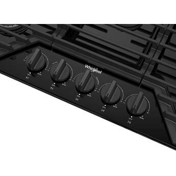 Whirlpool WCGK5036PB 36 Inch Gas Cooktop Black — thumbnail 34