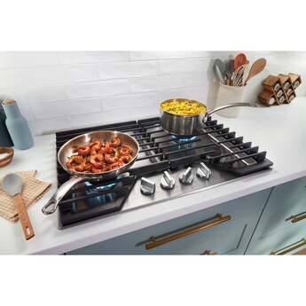 Whirlpool WCGK5036PV 36 Inch Gas Cooktop Black Stainless — thumbnail 24