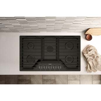 Whirlpool WCGK5036PV 36 Inch Gas Cooktop Black Stainless — thumbnail 32
