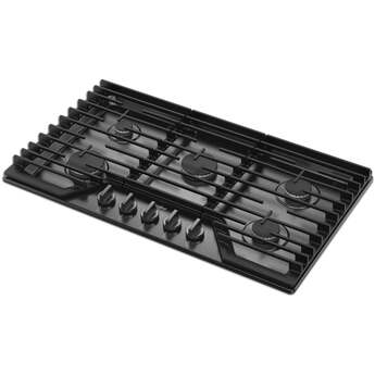 Whirlpool WCGK5036PV 36 Inch Gas Cooktop Black Stainless — thumbnail 36