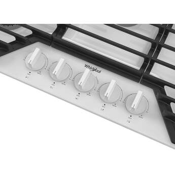 Whirlpool WCGK5036PW 36 Inch Gas Cooktop White — thumbnail 33
