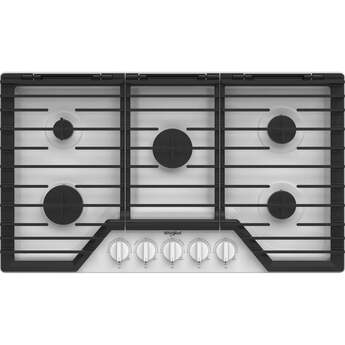 Whirlpool WCGK5036PW 36 Inch Gas Cooktop White — thumbnail 5