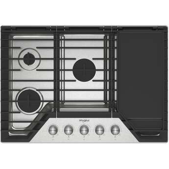 Whirlpool WCGK7530PS 30 Inch Gas Cooktop, 5 Burner: Stainless Stainless Steel — thumbnail 25