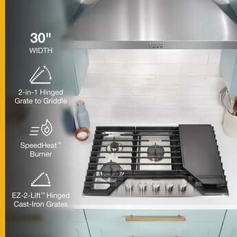 Whirlpool WCGK7530PS 30 Inch Gas Cooktop, 5 Burner: Stainless Stainless Steel — thumbnail 44
