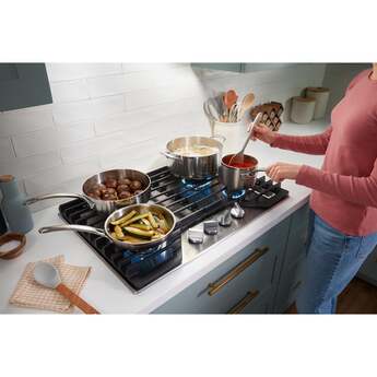 Whirlpool WCGK7530PS 30 Inch Gas Cooktop, 5 Burner: Stainless Stainless Steel — thumbnail 5