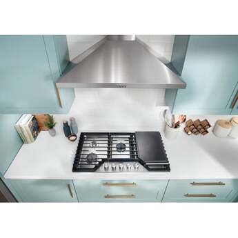 Whirlpool WCGK7536PS 36 Inch Gas Cooktop, 5 Burner: Stainless Stainless Steel — thumbnail 2