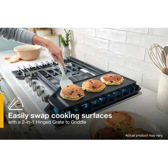Whirlpool WCGK7536PS 36 Inch Gas Cooktop, 5 Burner: Stainless Stainless Steel — thumbnail 3