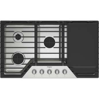Whirlpool WCGK7536PS 36 Inch Gas Cooktop, 5 Burner: Stainless Stainless Steel — thumbnail 37