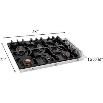 Z Line ZLINE RCBR36PBT 36 Inch Gas Sealed Burner Cooktop — thumbnail 26