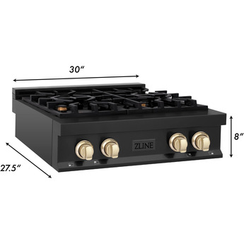 Z Line ZLINE RTBZ30CB Autograph Edition Series 30 Inch Gas Sealed Burner Rangetop — thumbnail 5