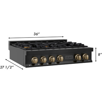 Z Line ZLINE RTBZ36CB Autograph Edition Series 36 Inch Gas Sealed Burner Rangetop — thumbnail 14