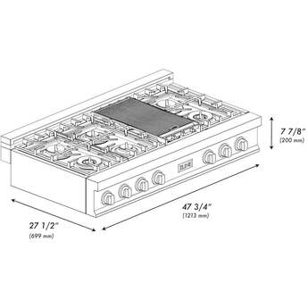 Z Line ZLINE RTBZ48G Autograph Edition Series 48 Inch Gas Sealed Burner Rangetop — thumbnail 12