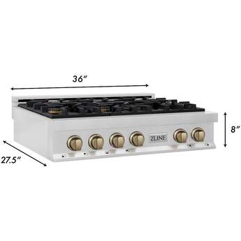Z Line ZLINE RTSZ36CB Autograph Edition Series 36 Inch Gas Sealed Burner Rangetop — thumbnail 2