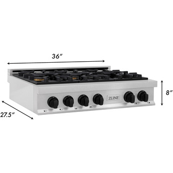 Z Line ZLINE RTSZ36MB Autograph Edition Series 36 Inch Gas Sealed Burner Rangetop — thumbnail 16