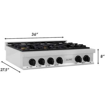Z Line ZLINE RTSZ36MB Autograph Edition Series 36 Inch Gas Sealed Burner Rangetop — thumbnail 2