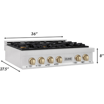 Z Line ZLINE RTSZ36MB Autograph Edition Series 36 Inch Gas Sealed Burner Rangetop — thumbnail 23