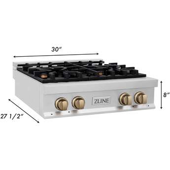 Z Line ZLINE RTZ30CB Autograph Edition Series 30 Inch Gas Sealed Burner Rangetop — thumbnail 3