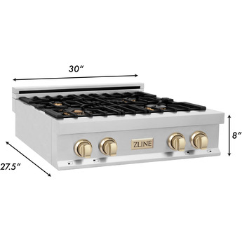 Z Line ZLINE RTZ30MB Autograph Edition Series 30 Inch Gas Sealed Burner Rangetop — thumbnail 41