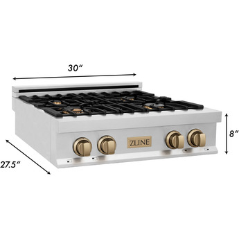 Z Line ZLINE RTZ30MB Autograph Edition Series 30 Inch Gas Sealed Burner Rangetop — thumbnail 9