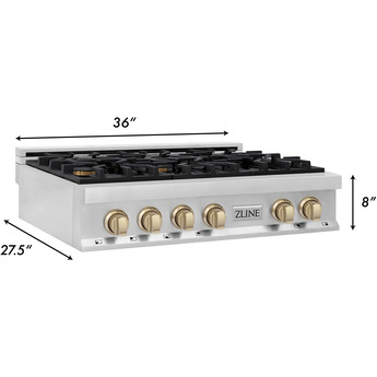 Z Line ZLINE RTZ36MB Autograph Edition Series 36 Inch Gas Sealed Burner Rangetop — thumbnail 29