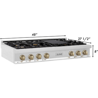 Z Line ZLINE RTZ48MB Autograph Edition Series 48 Inch Gas Sealed Burner Rangetop — thumbnail 8