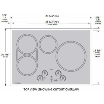 Ge Monogram Zhu30rdjbb 30 Electric Cooktop