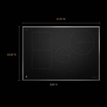 Jenn Air JICT730SS 30 Inch Flex Element Sensor Indcution Cooktop: Black Black With Stainless Steel Trim — thumbnail 10