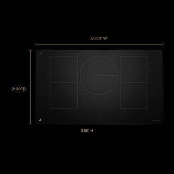 Jenn Air JICT736SB 36 Inch Flex Element Sensor Induction Cooktop: Black — thumbnail 12