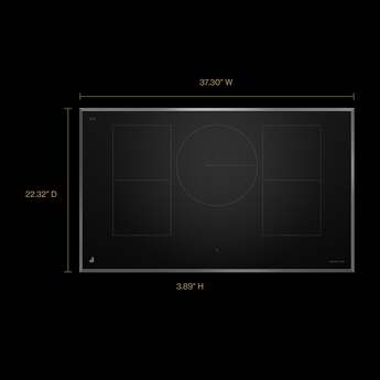 Jenn Air JICT736SS 36 Inch Flex Element Sensor Induction Cooktop: Black Black With Stainless Steel Trim — thumbnail 11