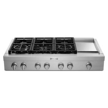 Kitchen Aid KitchenAid 48" Porcelain Coated Steel Commercial Style Gas Sealed Burner Rangeto