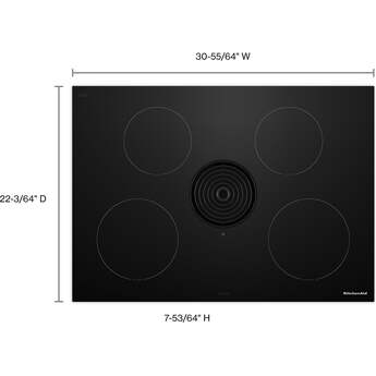 KitchenAid KCID930SBL 30 Inch Downdraft Induction Cooktop Black — thumbnail 2