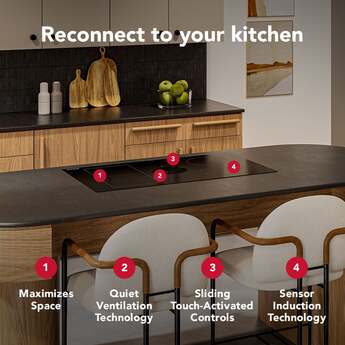 KitchenAid KCID936SBL 36 Inch Downdraft Induction Cooktop Black — thumbnail 6