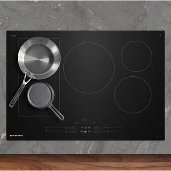 KitchenAid Induction Smart Cooktop with 5 Heating Zones, Even-Heat™ Zone, Temp Cook™ Technology & Smart Presets, WipeClean™ Coating, Voice Control, Backlit Touch Controls, Power Boost Function, Pan Size Detection, KitchenAid® App and Energy Star® Certified: 30 Inch Width with Edge-to-Edge Glass (No Trim) — thumbnail 4