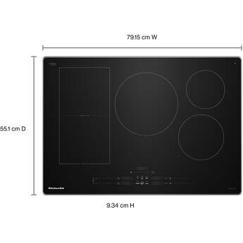 KitchenAid Induction Smart Cooktop with 5 Heating Zones, Even-Heat™ Zone, Temp Cook™ Technology & Smart Presets, WipeClean™ Coating, Voice Control, Backlit Touch Controls, Power Boost Function, Pan Size Detection, KitchenAid® App and Energy Star® Certified: Stainless Steel — thumbnail 12