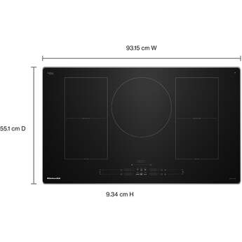 KitchenAid KCIT736SSS 36 Inch Induction Smart Cooktop Black — thumbnail 3