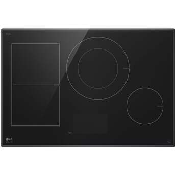 LG Studio CBIS3018BE 30 Inch Induction Cooktop, Dual Center Zone, Wifi, LCD Touch Screen Black — thumbnail 6