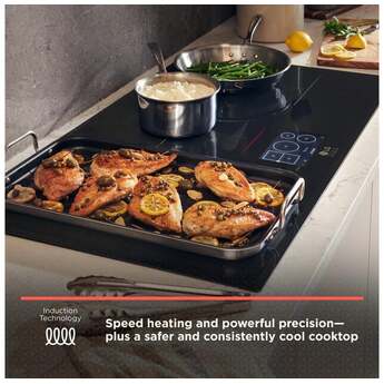 LG Studio CBIS3018BE 30 Inch Induction Cooktop, Dual Center Zone, Wifi, LCD Touch Screen Black — thumbnail 8